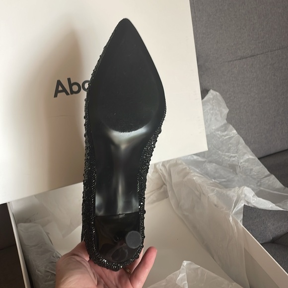 NIB Abound Black Rhinestone Heeled Booties 8 - Picture 3 of 7